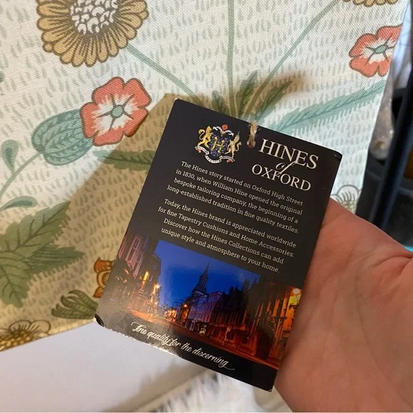 NWT Hines of Oxford Tapestry Morris Daisies Pillow Cover Loom-Woven England New - Picture 4 of 9